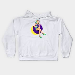 Pearl of Saturn girl by #Bizzartino Kids Hoodie